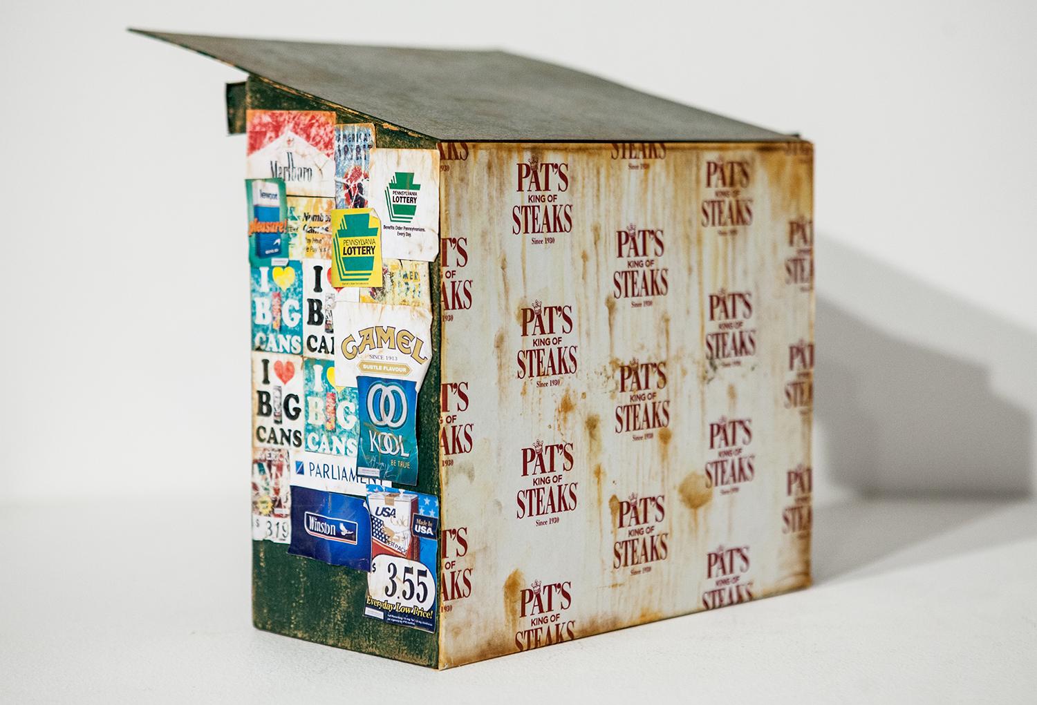 News Stand #3 - Contemporary Mixed Media Art by Drew Leshko