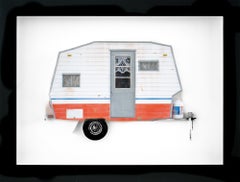 "OVER IT", Miniature, camping trailer van, paper sculpture