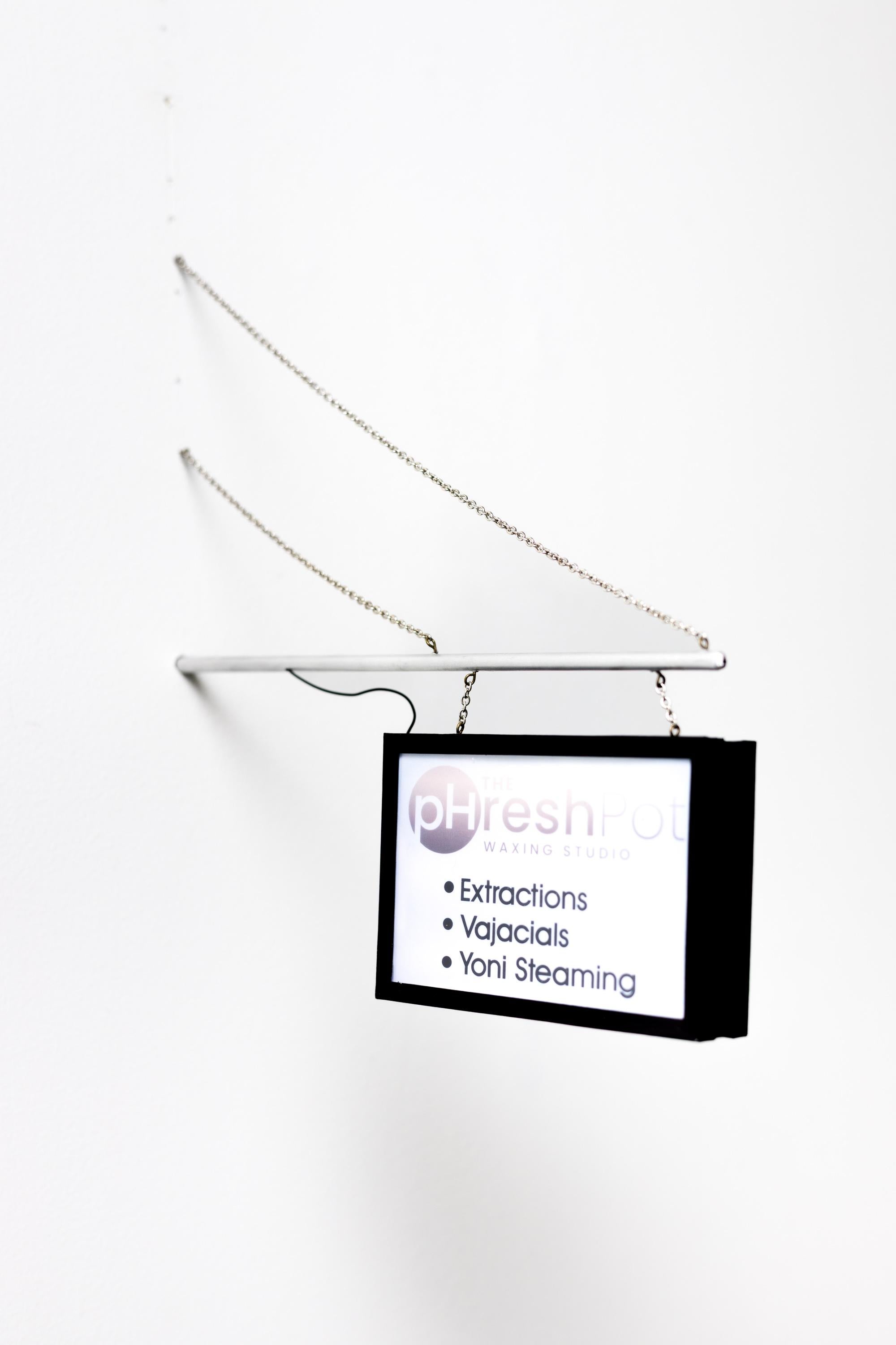 This piece titled "Phresh Pot" is original artwork made from paper, acrylic, enamel, pastel, wire, chain, aluminum, inkjet prints, pvc by Drew Leshko. This piece measures 9”h x 1”w x 8”d.

Drew Leshko is a Philadelphia, Pennsylvania-based artist. 