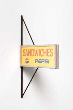 "Sandwiches" Miniature Wall-Mounted Storefront Sign with Pepsi Logo