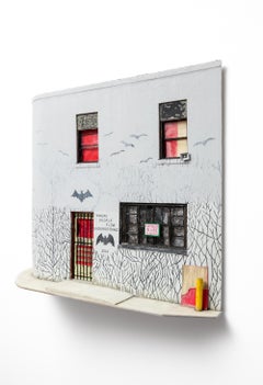 "Apocalypse Now" Hyperrealistische Miniatur-Gebäudeskulptur für die Wandmontage