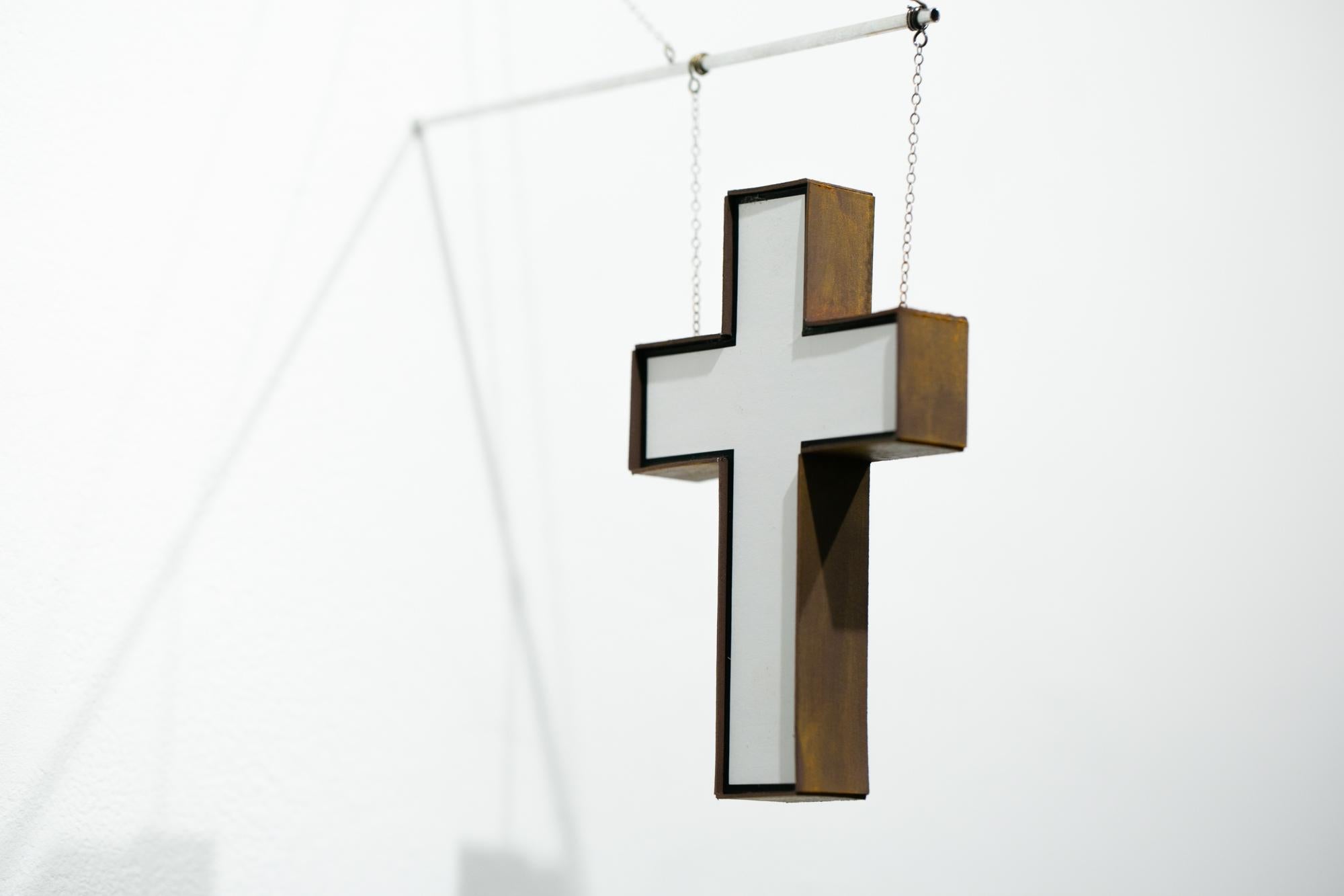 white cross for wall