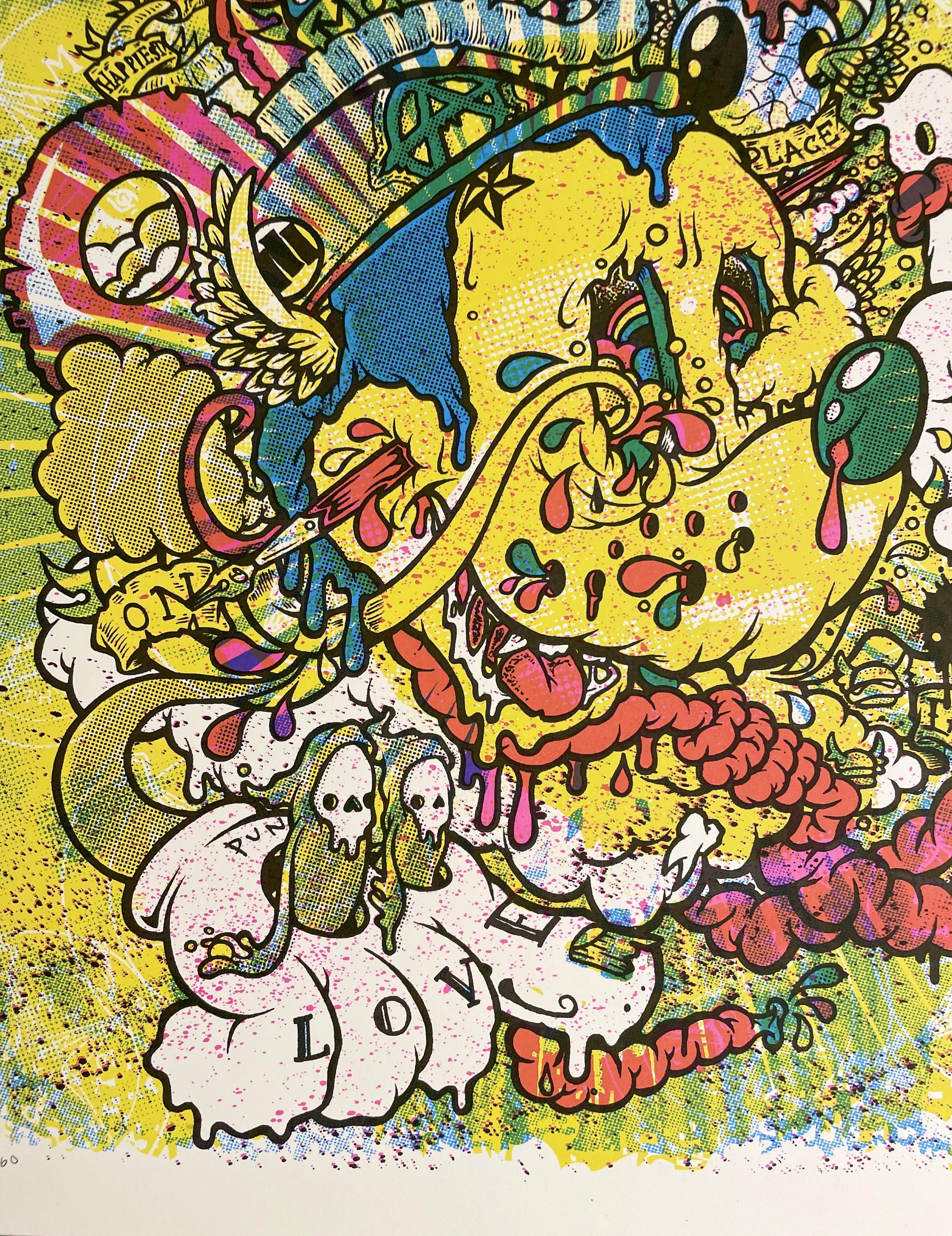 Drew Millward Mickey Mouse Acid Art “Gallows Nottingham” For Sale 1