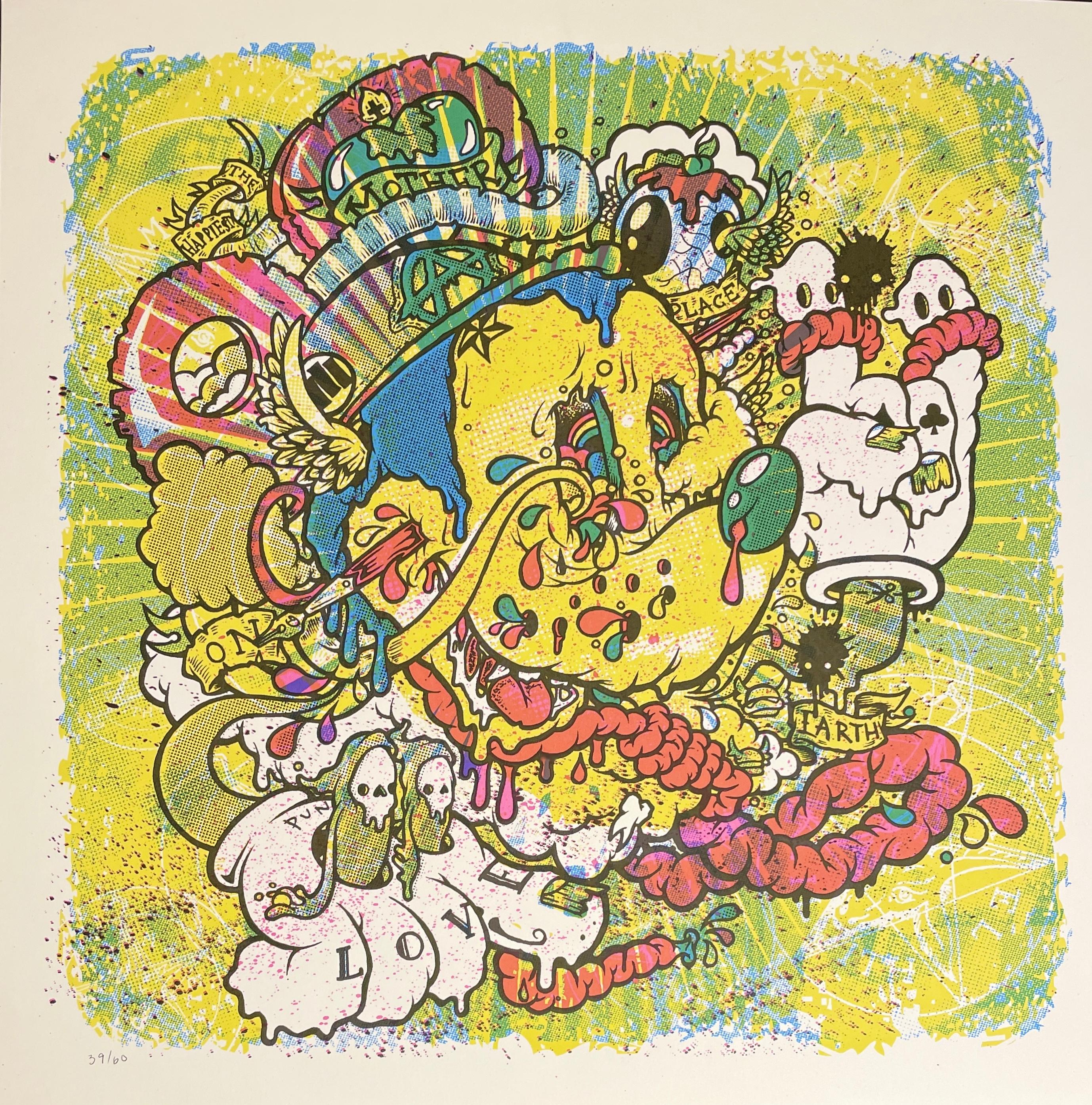 Drew Millward - Drew Millward Mickey Mouse Acid Art “Gallows Nottingham”  For Sale at 1stDibs