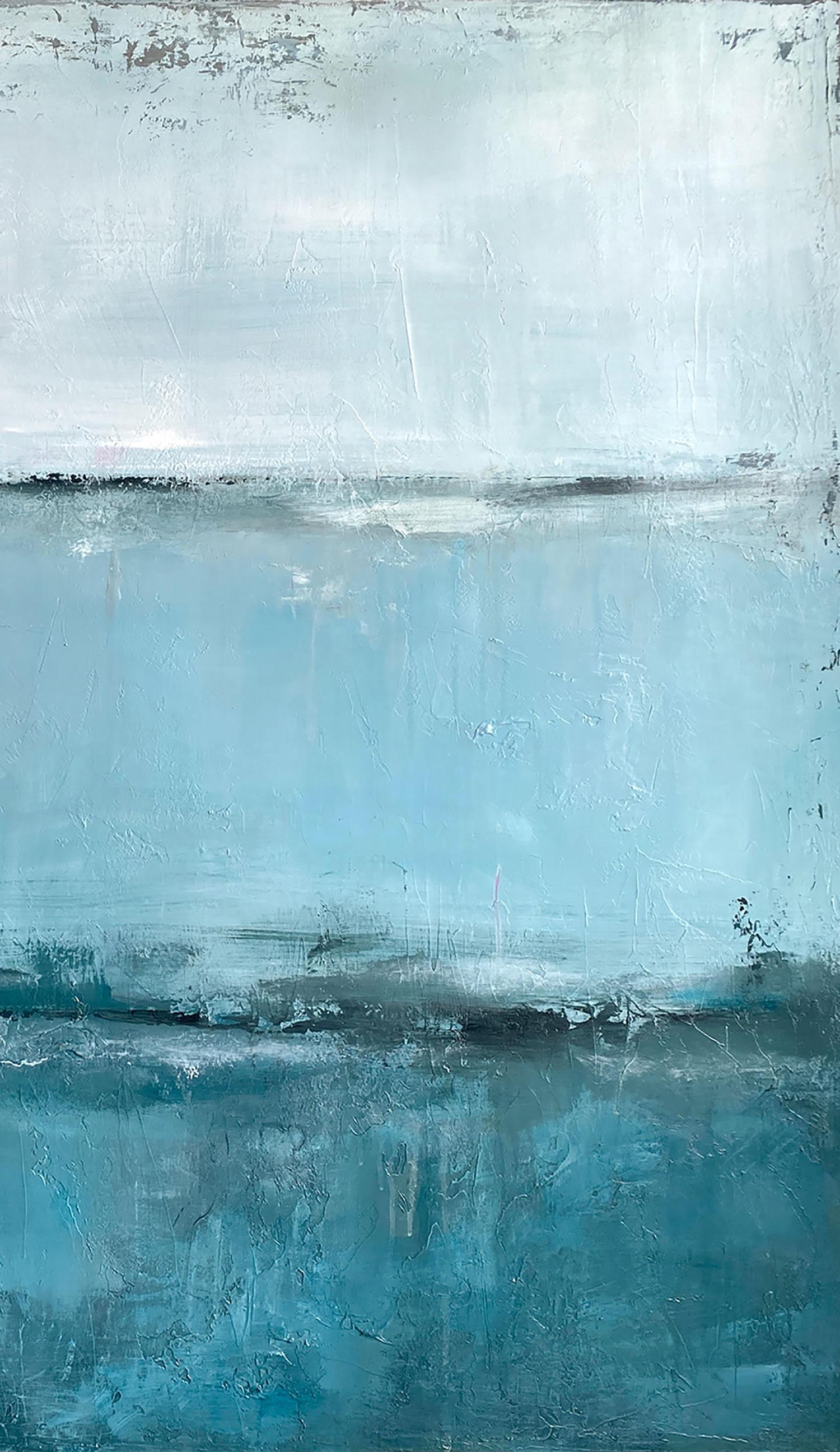 Immergersi, Pittura astratta - Abstract Painting Blu di Drew Noel Marin