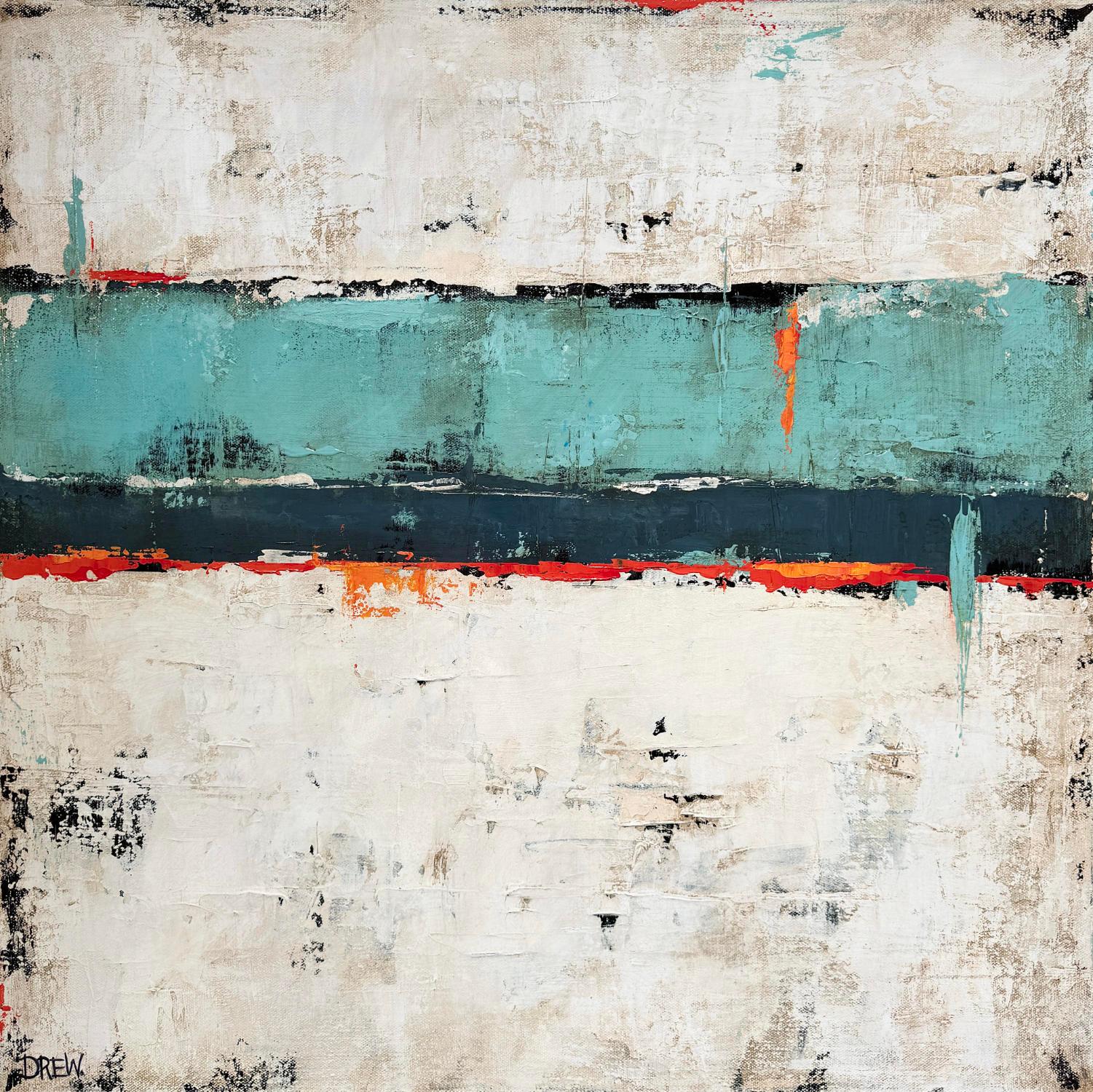 Abstract Painting di Drew Noel Marin - Spirito di Fuoco, Pittura astratta