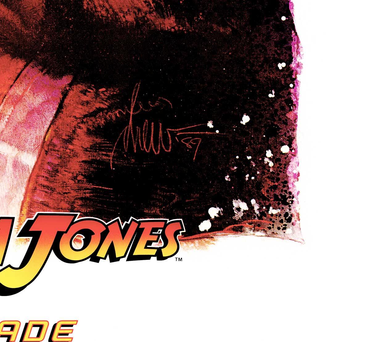Original Indiana Jones and the Last Crtusade prerelease US 1 sheet movie poster - American Realist Print by Drew Struzan
