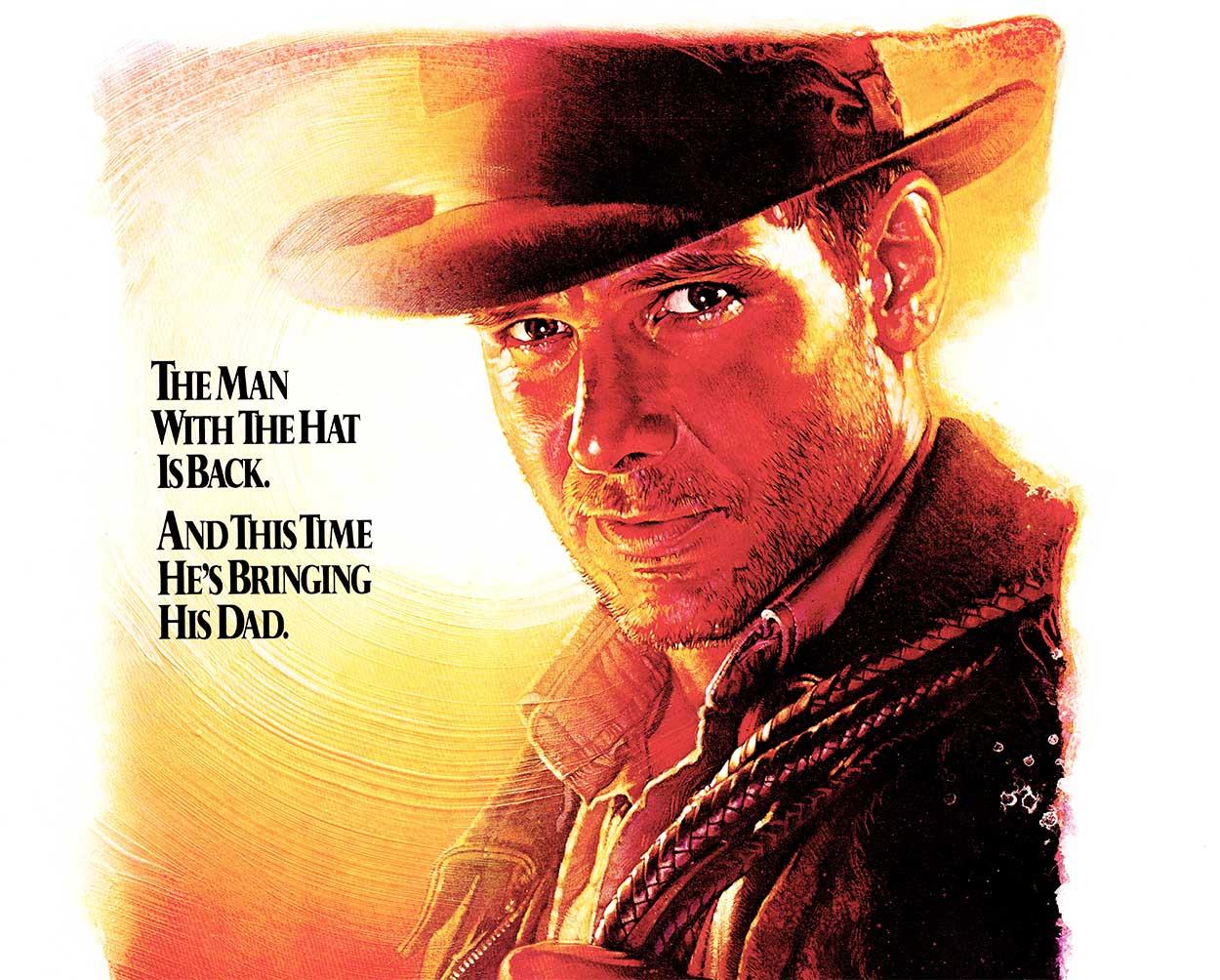Original Indiana Jones and the Last Crtusade prerelease US 1 sheet movie poster - Orange Portrait Print by Drew Struzan