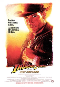 Original Indiana Jones and the Last Crtusade prerelease US 1 sheet movie poster