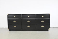 Drexel Accolade Campaign Black Lacquered Dresser