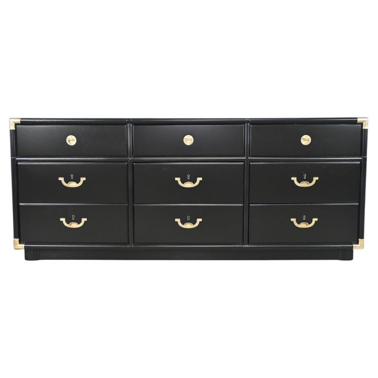 black campaign dresser iNSPIRE Q Julius Industrial with 6 Drawers and 3 Modular Drawer Dividers, Walnut, Adult Unisex, Size: One size, Brown and the right relationship with a pale Drexel Accolade Campaign Black Lacquered