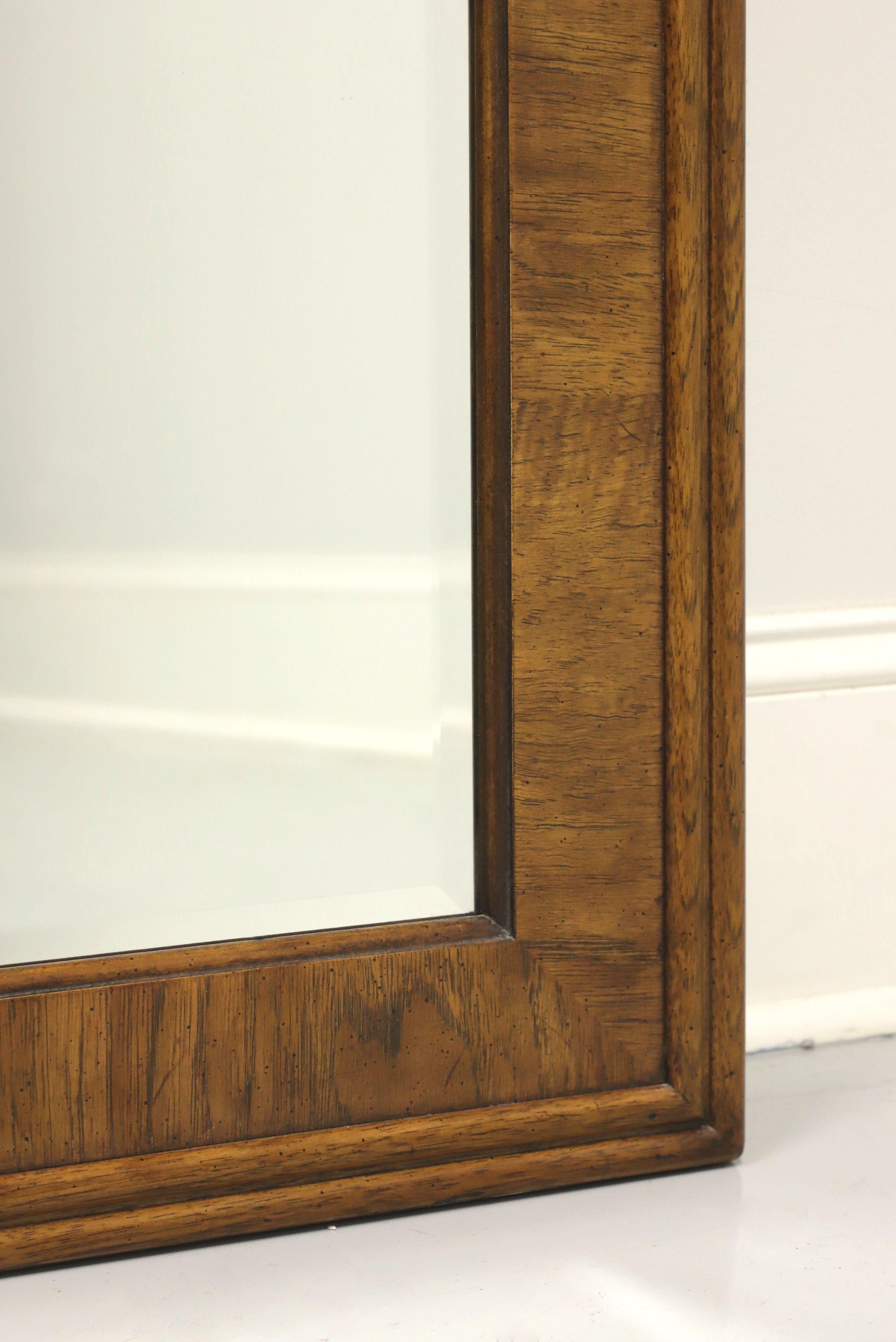 20th Century DREXEL HERITAGE Accolade Campaign Style Beveled Wall Mirror For Sale