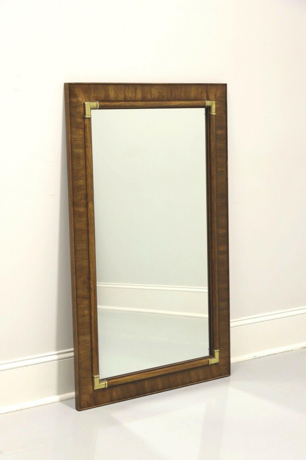 DREXEL Accolade Campaign Style Brass Accents Wall Mirror 3