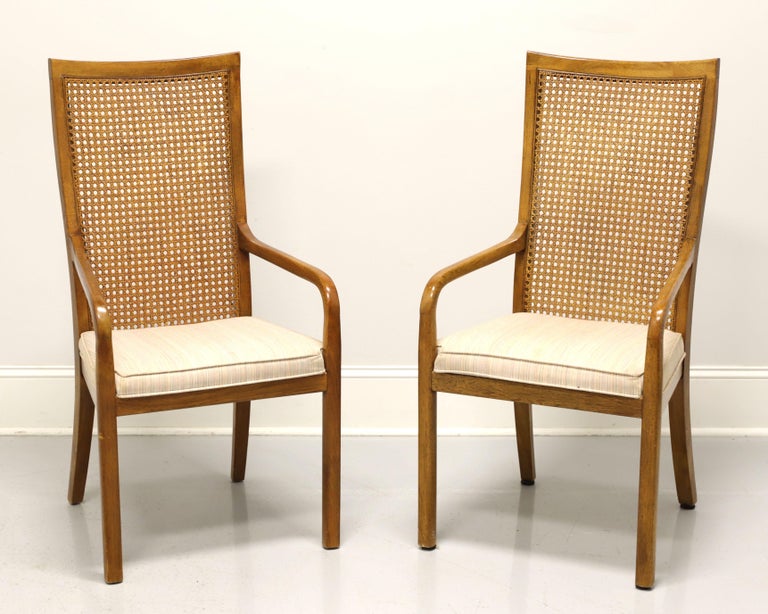 DREXEL Accolade Campaign Style Dining Armchairs - Pair For Sale 5