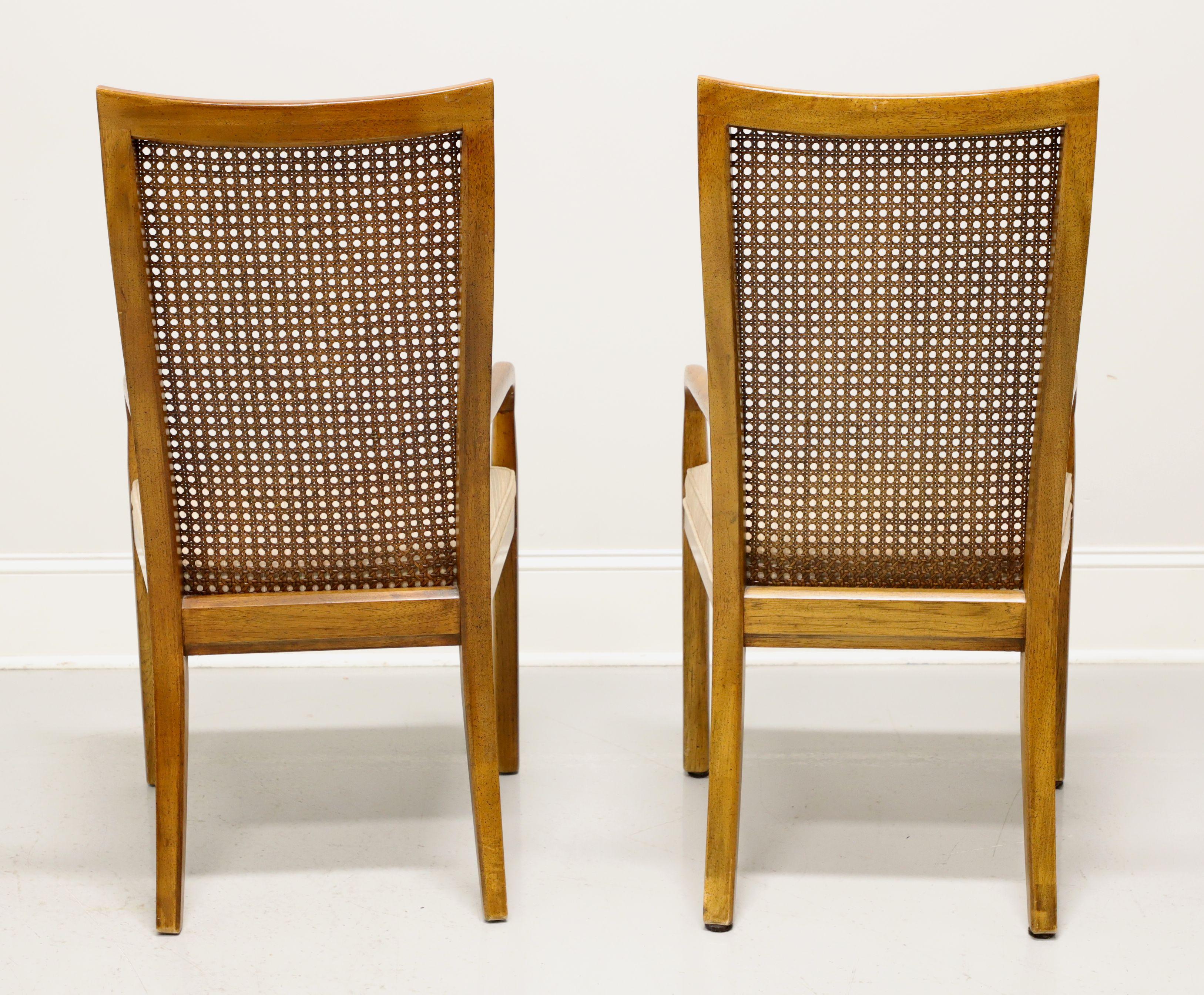 20th Century DREXEL Accolade Campaign Style Dining Armchairs - Pair