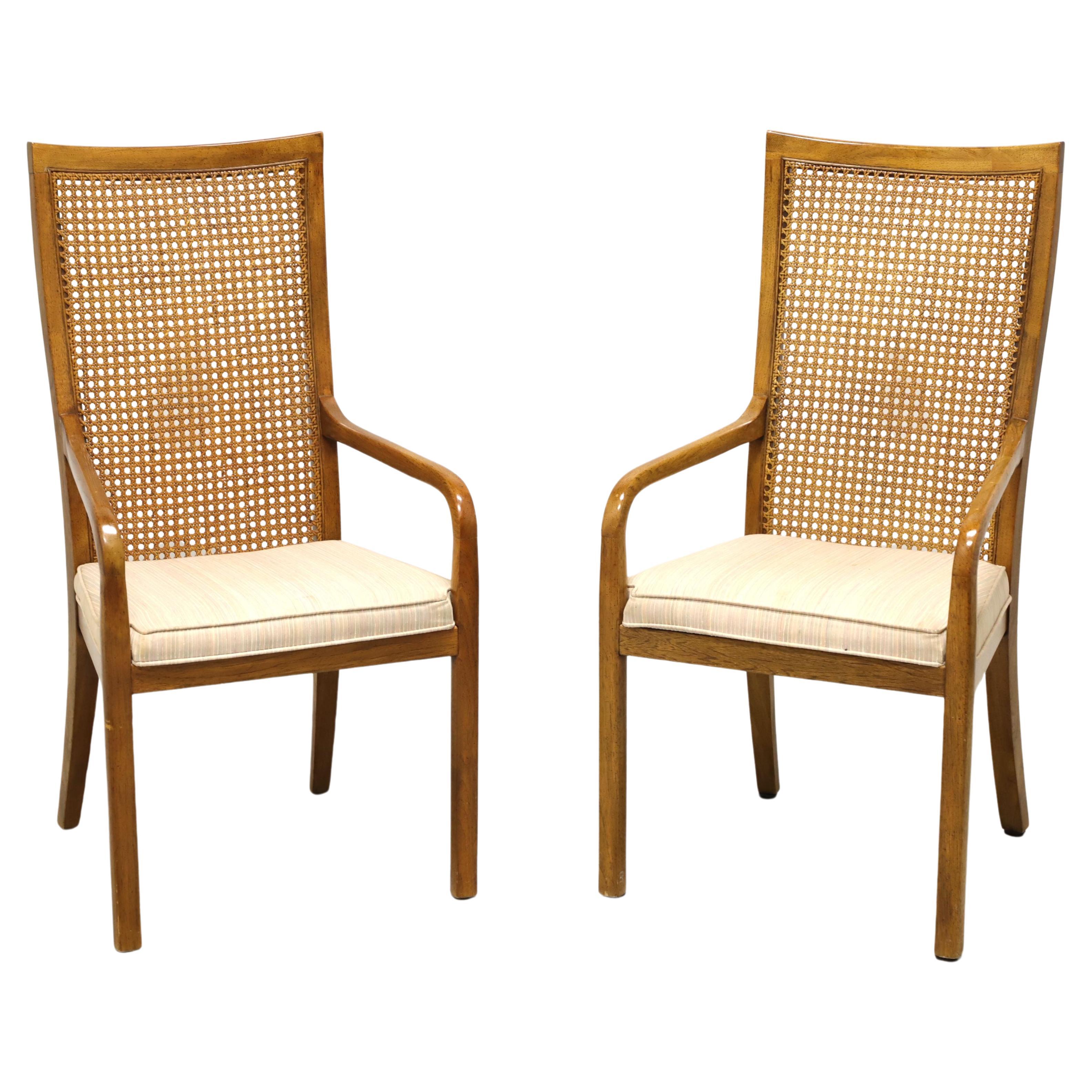 DREXEL Accolade Campaign Style Dining Armchairs - Pair