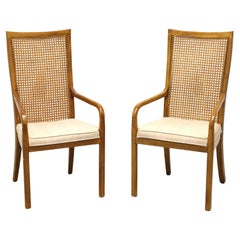 DREXEL Accolade Campaign Style Dining Armchairs - Pair