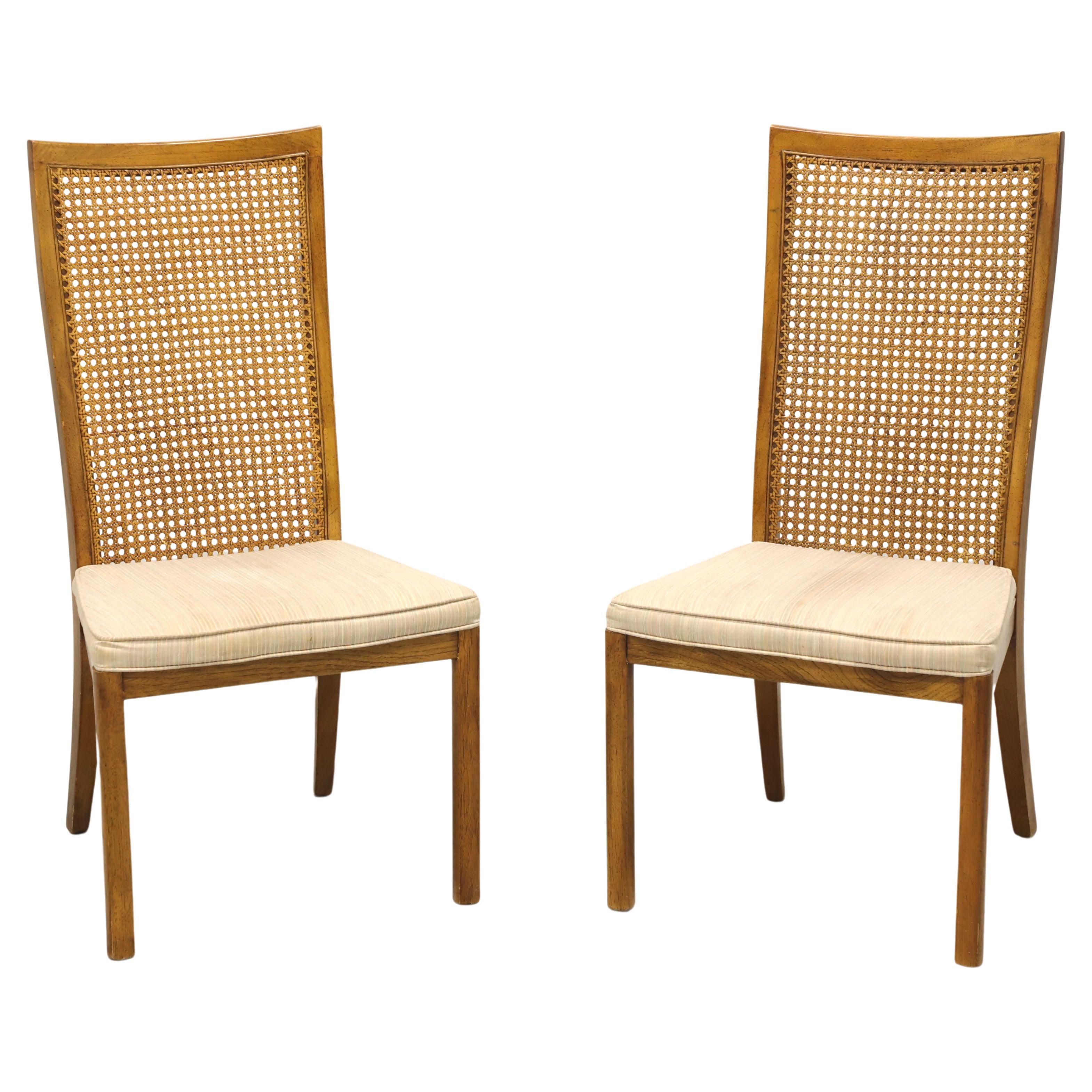 DREXEL HERITAGE French Provincial Style Oak Dining Side Chairs Pair B