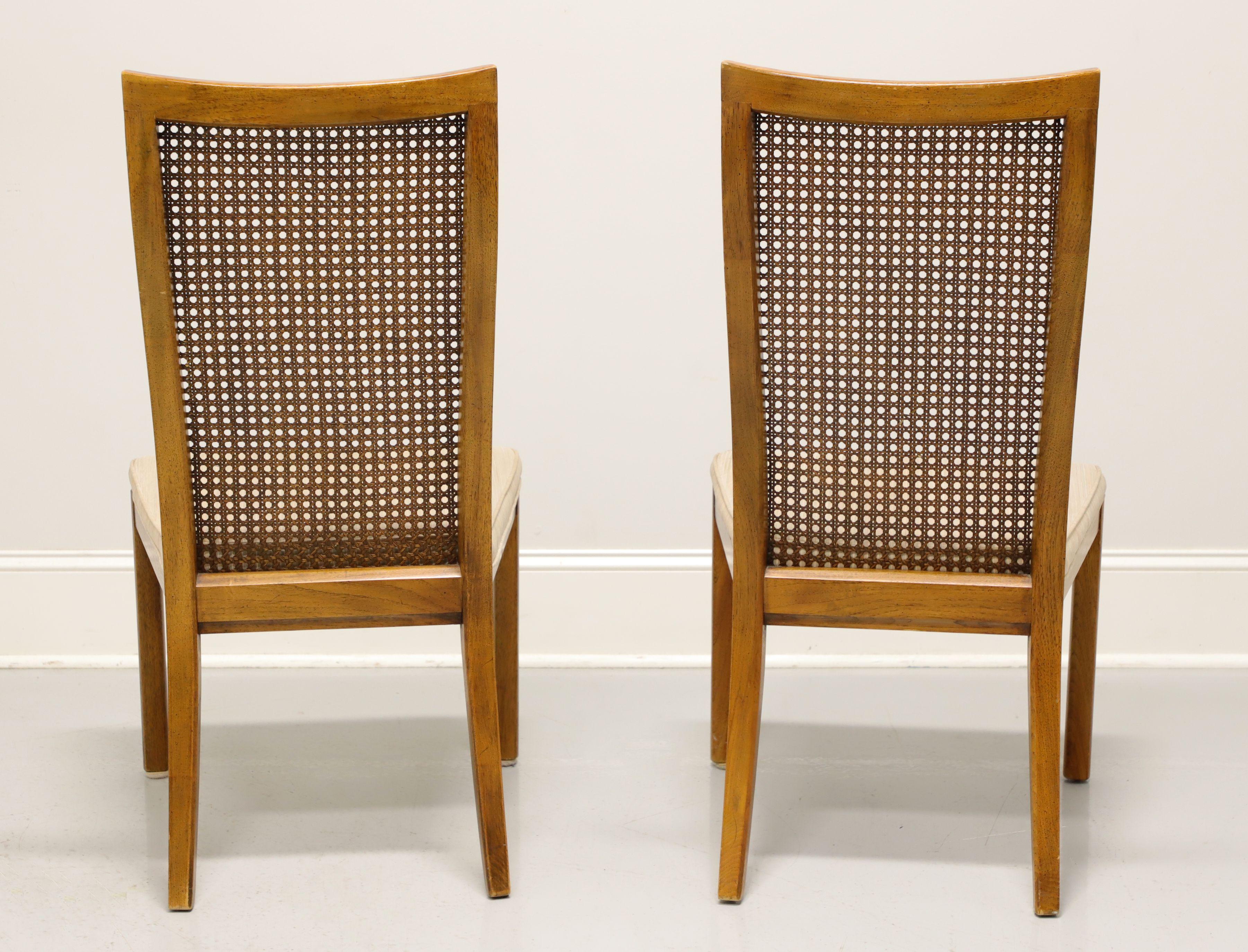 DREXEL Accolade Campaign Style Dining Side Chairs - Pair B In Good Condition In Charlotte, NC