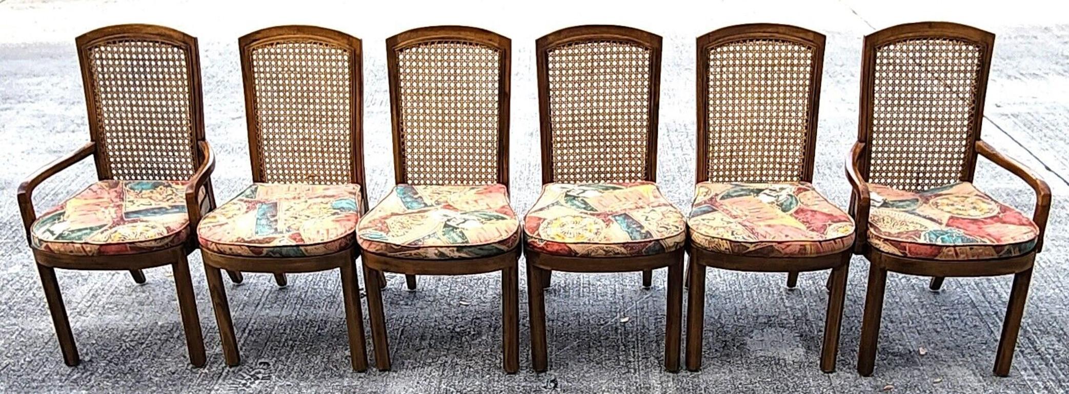 For FULL item description click on CONTINUE READING at the bottom of this page.

Offering One Of Our Recent Palm Beach Estate Fine Furniture Acquisitions Of A
Set of 6 Vintage Drexel Accolade Dining Chairs
Set includes 2 arm and 4 side chairs. 

We