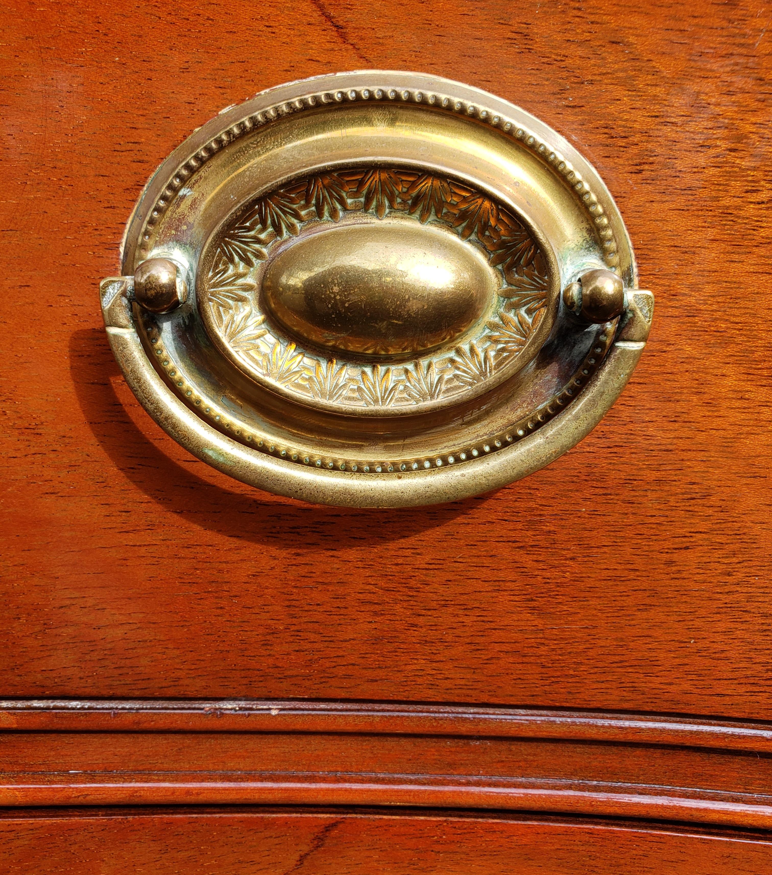 20th Century Drexel Travis Court Federal Mahogany Two Drawers Nightstand