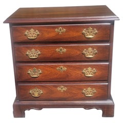 Drexel Bicentennial Chippendale Mahogany Four Drawers Bedside Chest of Drawers