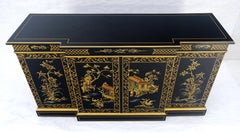 Aparador «Chinoiserie» de Drexel en laca negra ¡Como nuevo!