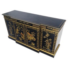Aparador «Chinoiserie» de Drexel en laca negra ¡Como nuevo!