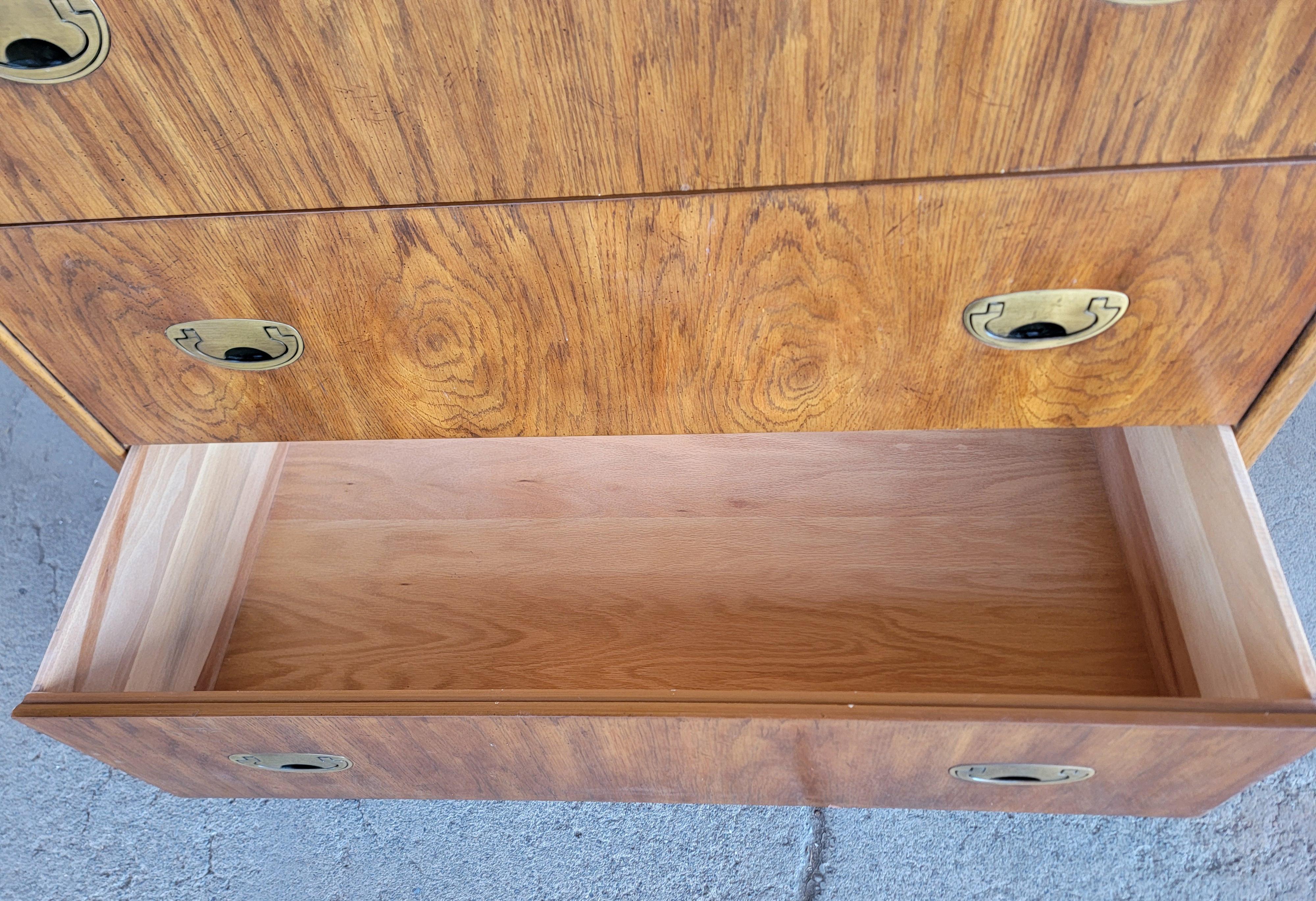 Drexel Campaign Highboy Dresser Chest of Drawers For Sale 4