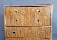 Drexel Campaign Highboy Dresser Chest of Drawers