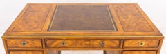 Drexel Campaign Style Oak Double Pedestal Desk