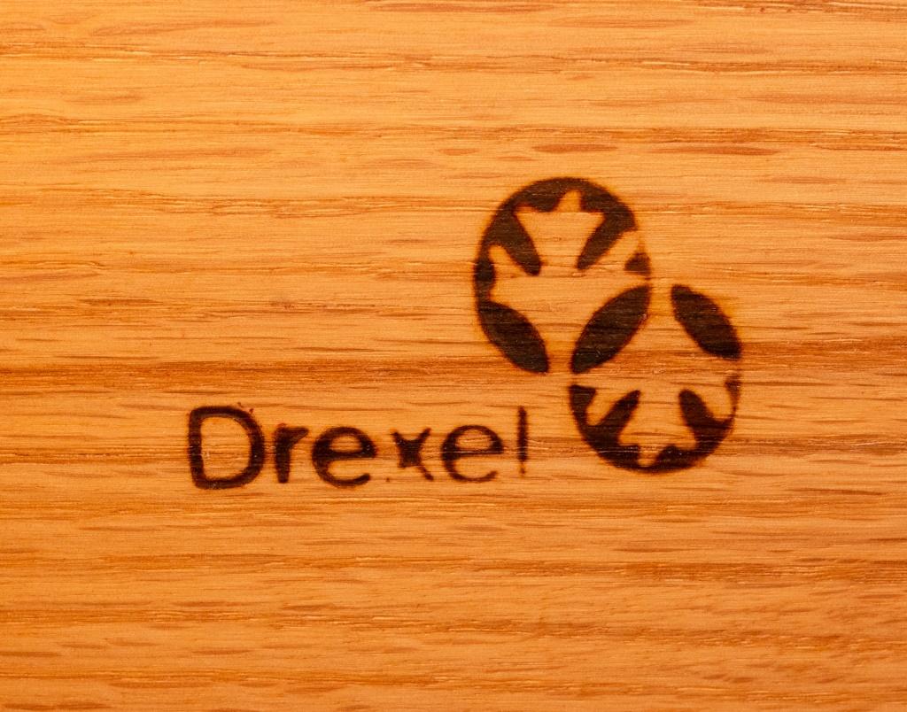 Drexel Campaign Style Oak Double Pedestal Desk 3