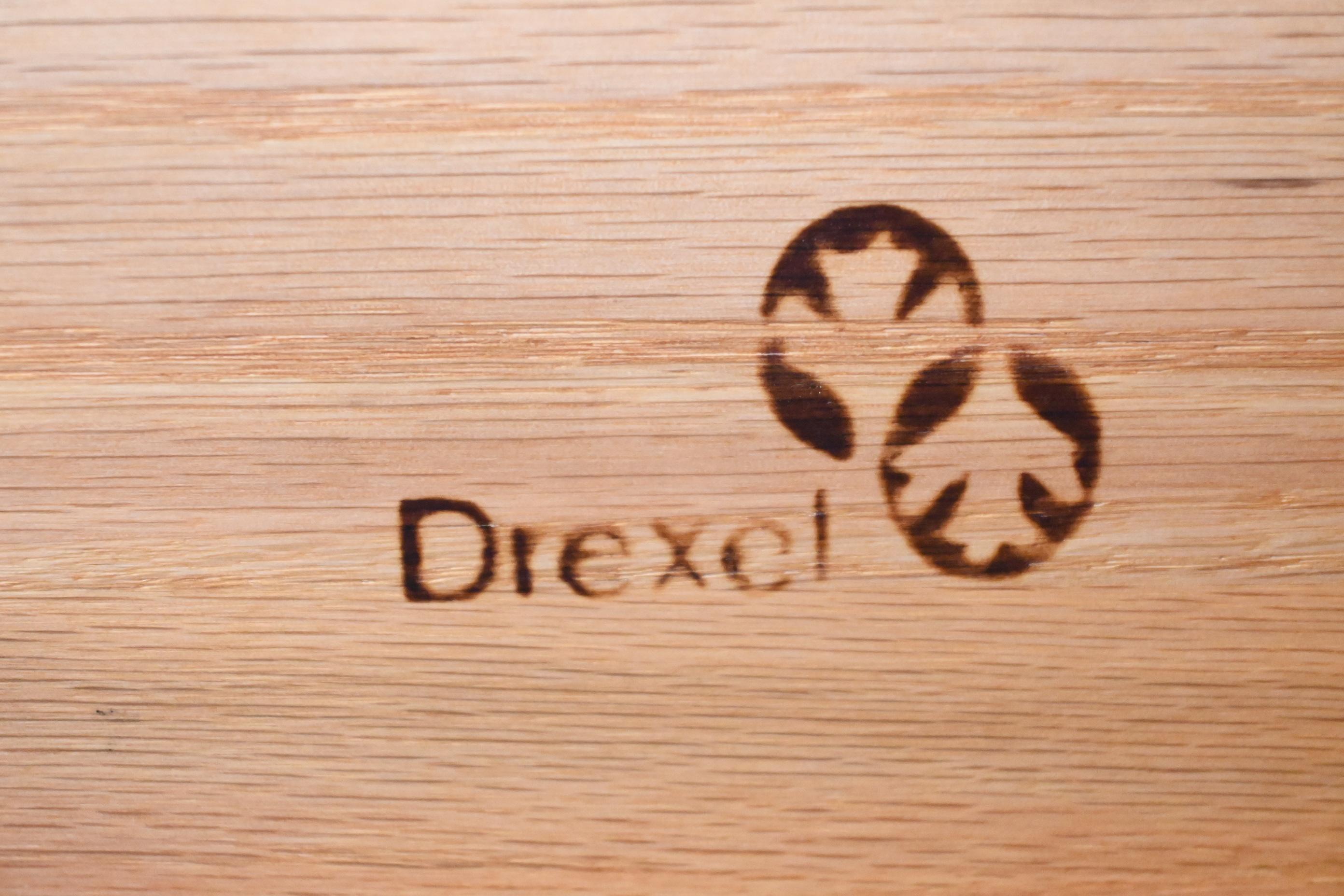Drexel Captiva Mid-Century Modern Rattan Black Lacquered Chest of Drawers For Sale 6