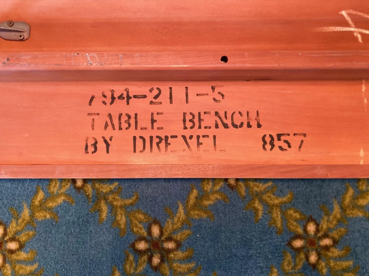 Drexel “Casa Del Sol” Table Bench by John Van Koert Vintage, 1950s In Good Condition For Sale In San Diego, CA