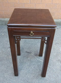 Drexel Chinese Chippendale Style Mahogany Candle Stand Side Table