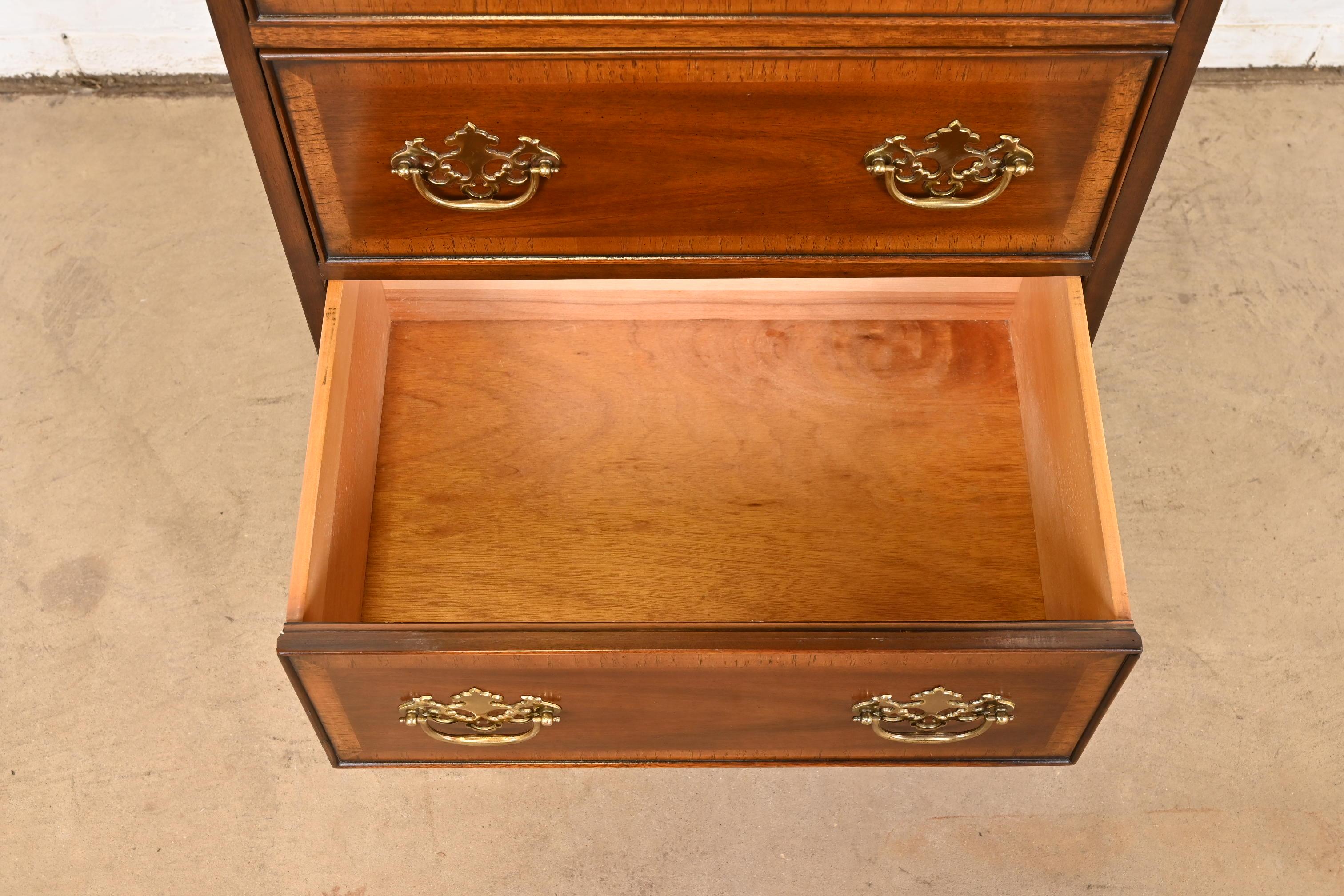Drexel Chippendale Banded Mahogany Lingerie Chest or Semainier 2
