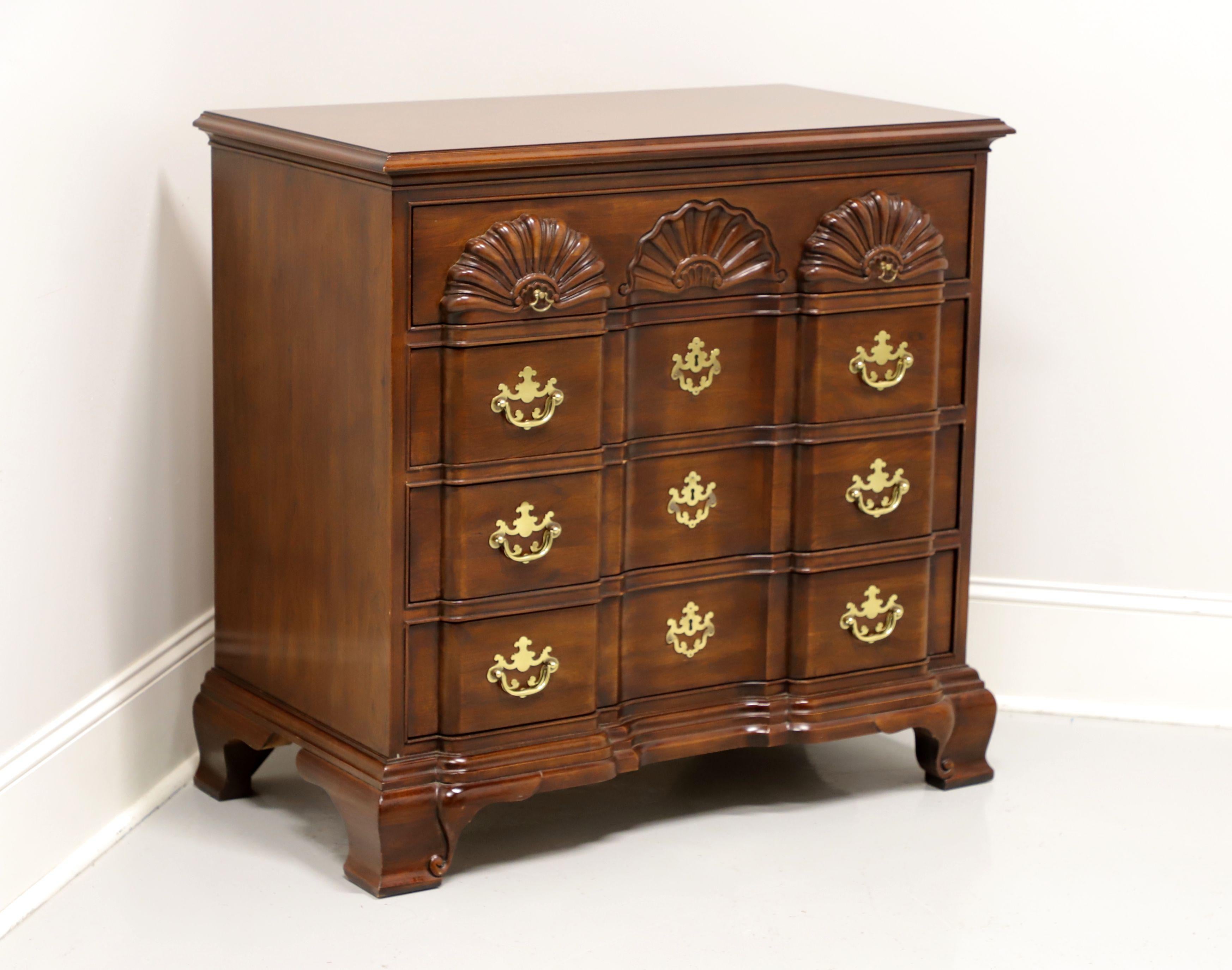DREXEL Chippendale Cherry Block Front Goddard Bachelor Chest For Sale 5