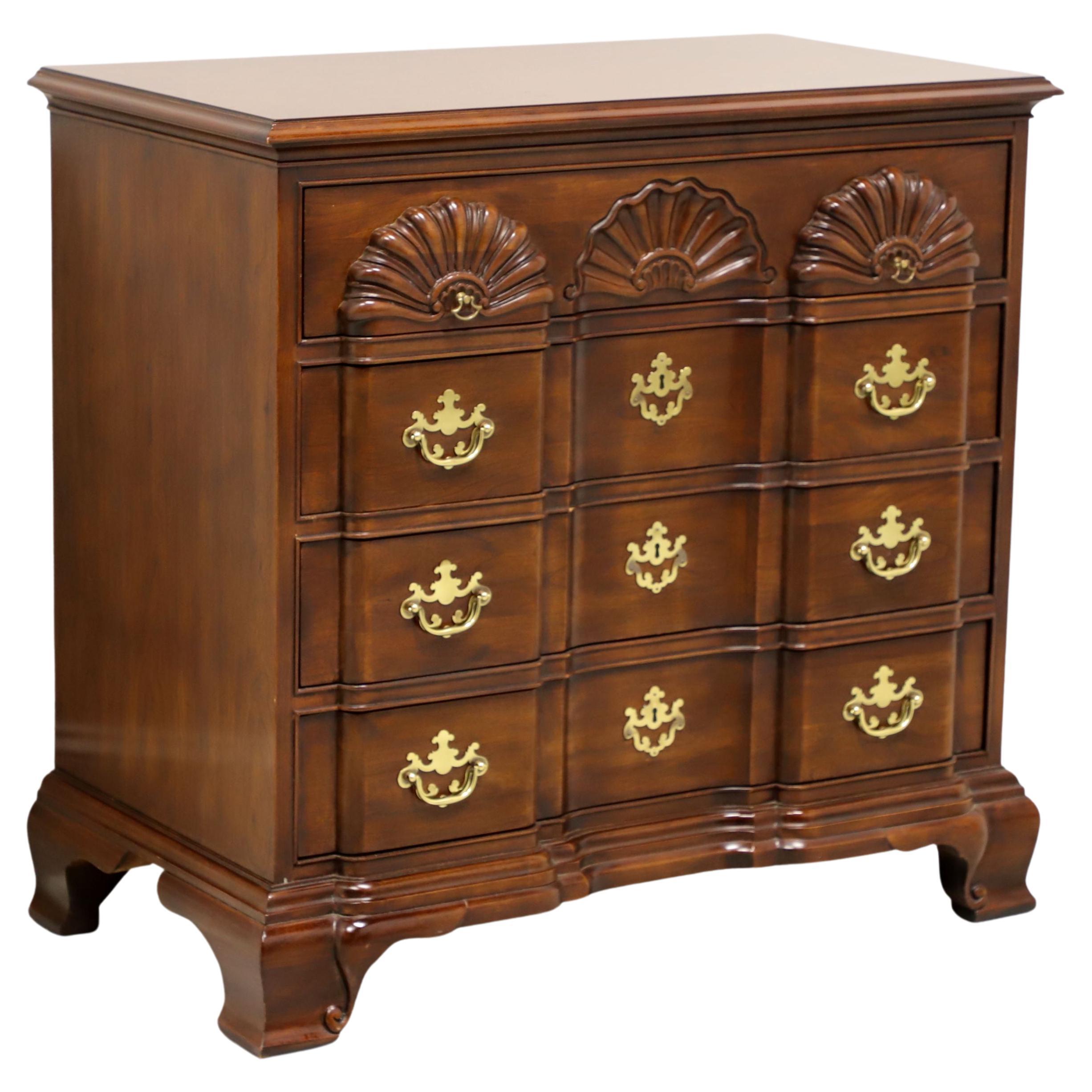 DREXEL Chippendale Cherry Block Front Bachelor Chest