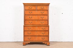 Drexel Chippendale Mahogany Highboy Dresser or Chest of Drawers