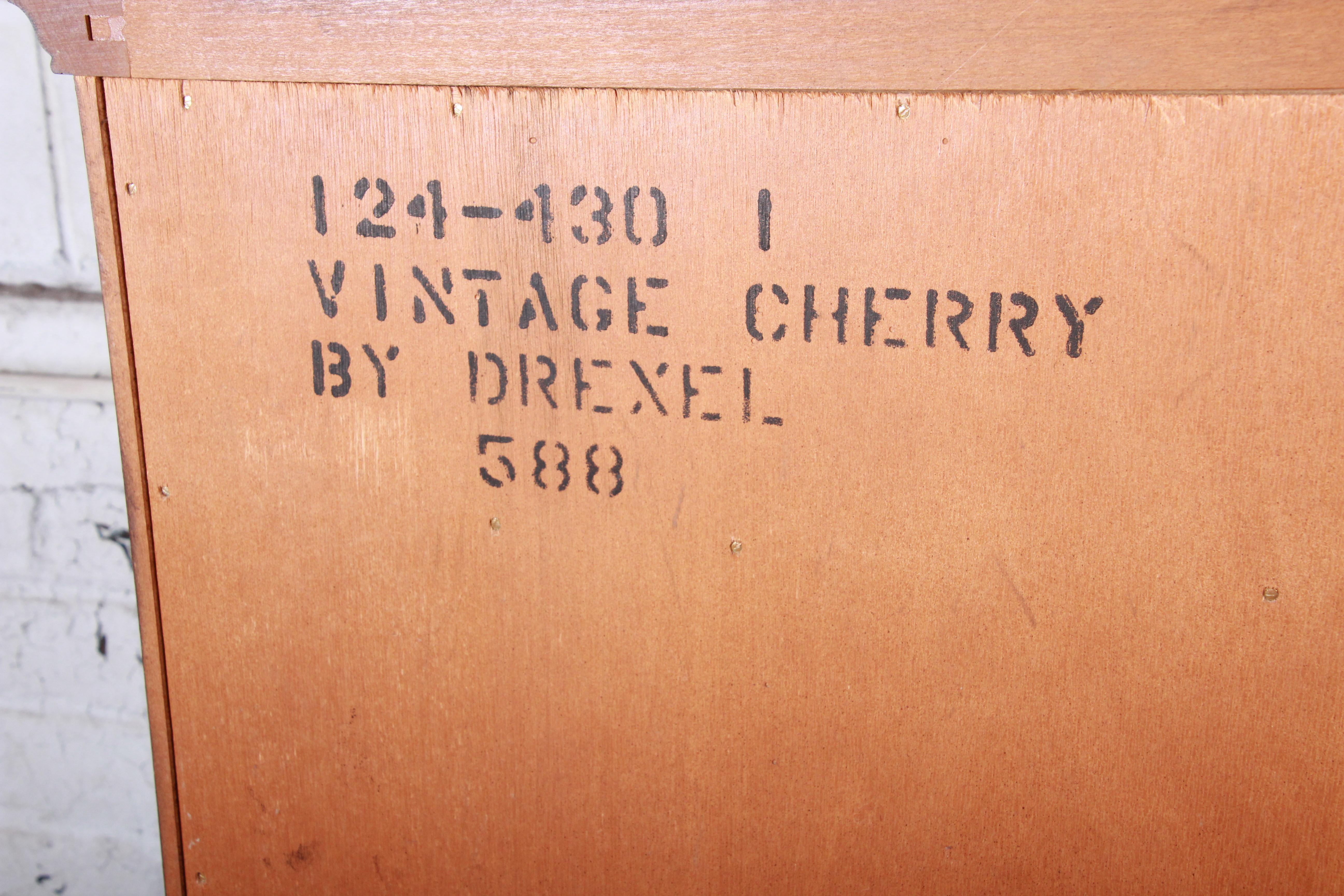 Drexel Chippendale Style 10-Drawer Solid Cherry Highboy Dresser 6