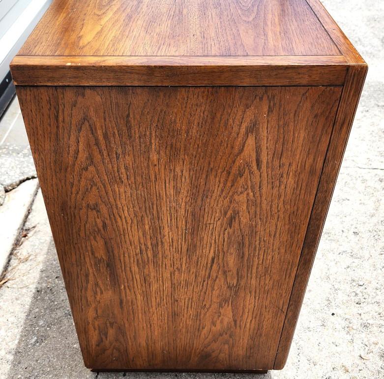 Drexel Consensus Dresser Campaign Style Mid Century Modern In Good Condition For Sale In Lake Worth, FL