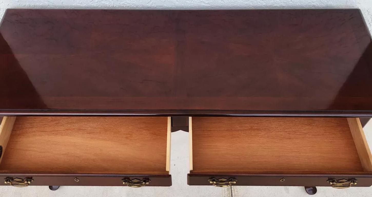DREXEL Console Sofa Table with Ottomans For Sale 4