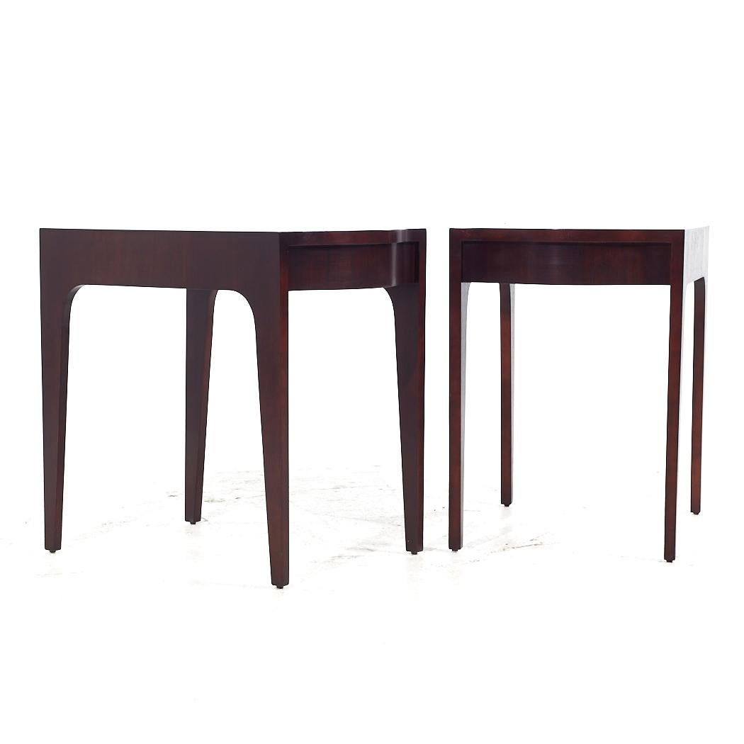 Drexel Contemporary Walnut End Tables - Pair

Each end table measures: 18 wide x 28 deep x 25.5 inches high

About Photos: We take our photos in a controlled lighting studio to show as much detail as possible. We do not photoshop out
