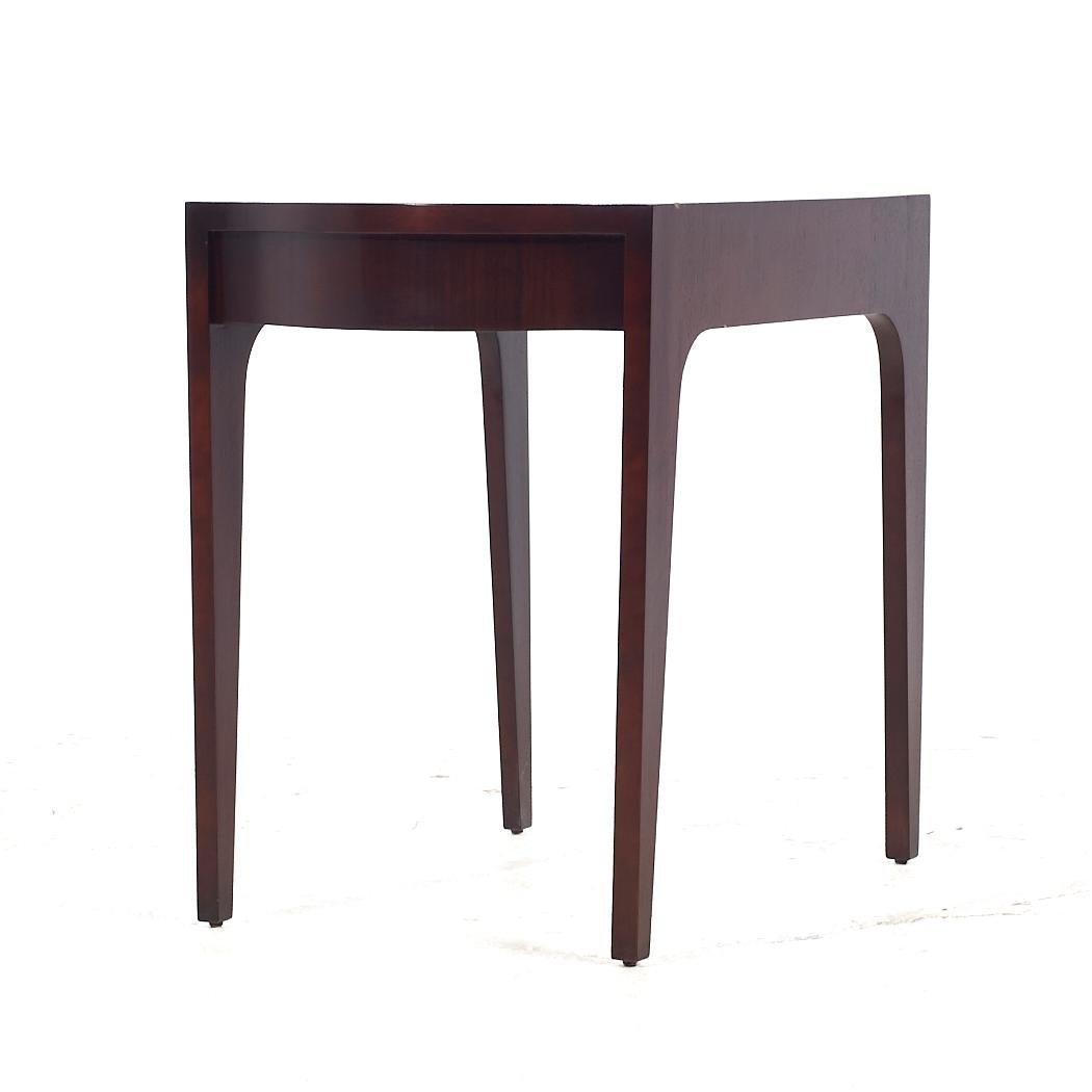 Drexel Contemporary Walnut End Tables - Pair For Sale 1