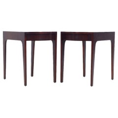 Used Drexel Contemporary Walnut End Tables - Pair