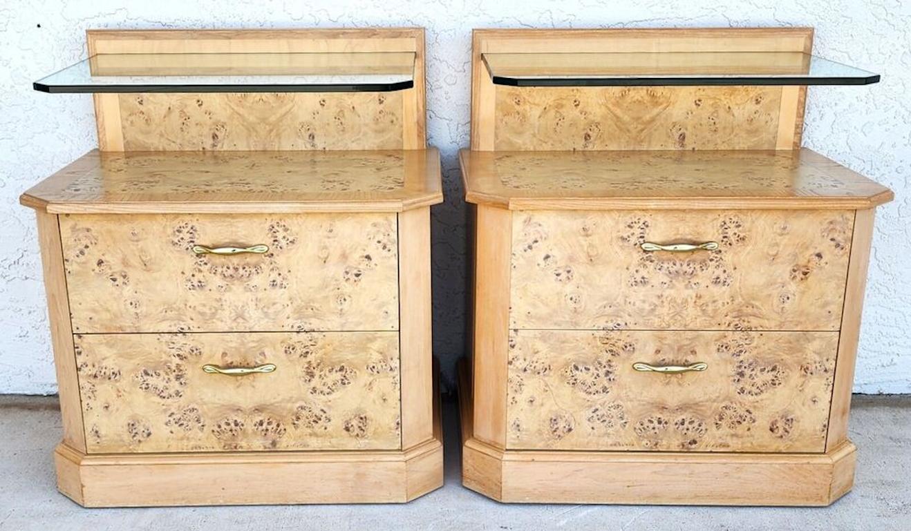 Ash Drexel Corinthian Style Nightstands Pair For Sale