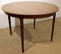 Drexel Counterpoint Round Extension Walnut Dining Table