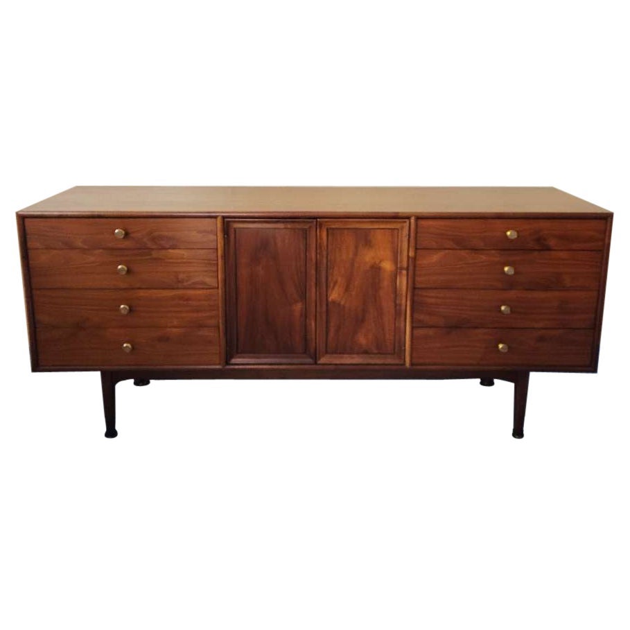 Drexel Declaration by Kipp Stewart 11 Drawer Dresser Cradenza and Mirror For Sale