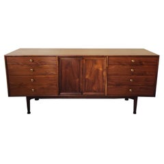 Vintage Drexel Declaration by Kipp Stewart 11 Drawer Dresser Cradenza and Mirror