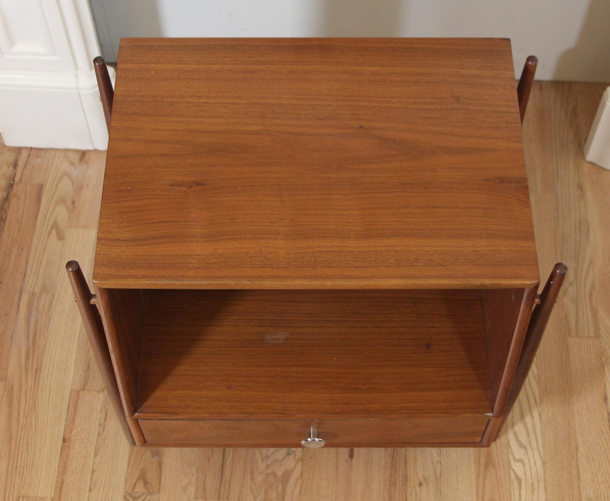American Drexel Declaration Floating Cube Night Stands by Kipp Stewart, Pair from 1960